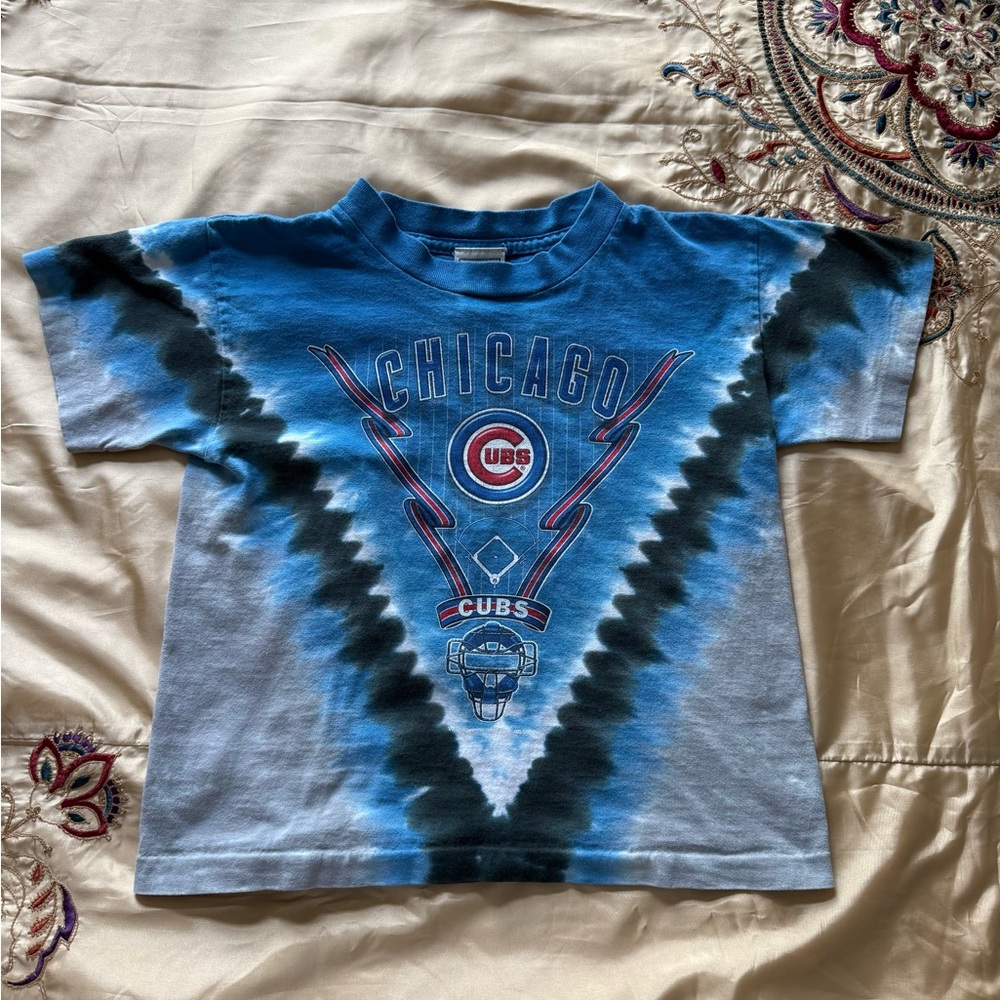 Vintage Chicago Cubs Tie-Dye Crop tee - Blue